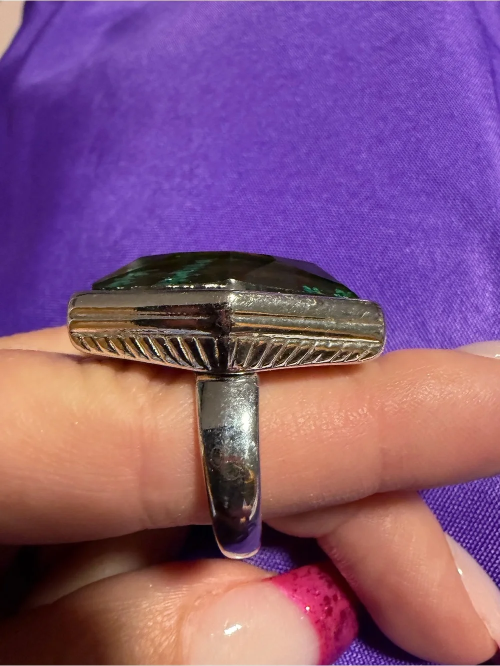 Park Lane Green Iridescent Statement Ring Size 8 New